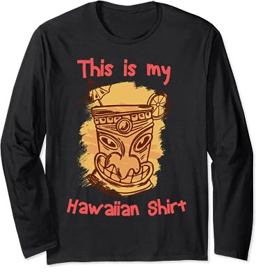 Voici ma chemise hawaïenne Mimic Mugs Big Nose Quiz Manche Longue