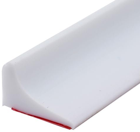 1M Silicone Wet Room Floor Barrier Self-Adhesive Shower Threshold Water Barrier Bathtub Sink Countertop Water Retaining Strip Shower Water Barrier for Sink Bathtub Countertop