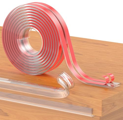HOTUT Kantenschutz Baby,3m Transparent Tischkantenschutz, Kantenschutz Selbstklebend,Weich Tischkantenschutz für Tischschränke, Kühlschranks, Sinks, Glastisch Möbel