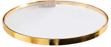 Wandmontiertes goldenes Glasregal | Badezimmer Gold Schweberegal | Gold Wanddekor Regal, wiederverwendbar, dekorativ, rund, Display Ledge Regale für Büro, Küche, Wohnzimmer, Wanddekoration Organizer