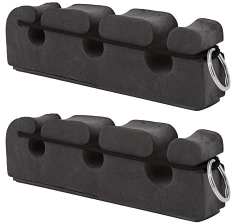 RiToEasysports 2 Stück Magnetische Rutenhalter, Dichter Schaumstoff, Fliegenfischerrutenhalter, Auto-Stangenständer, Rack mit 3 Rutenschlitzen für Angelbegeisterte