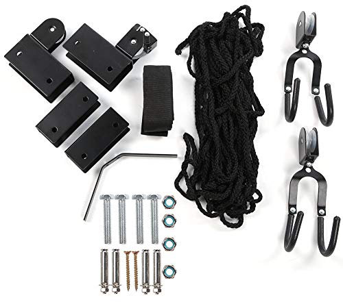 HELEVIA Kayak Ceiling Storage Hoist, Kayak Hoist Lift Pulley System for Overhead Garage Storage Canoe Ceiling Hoist Hanging System