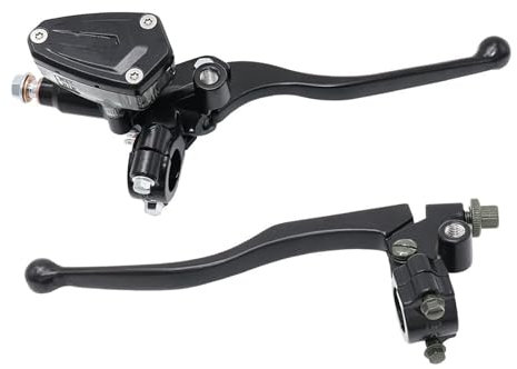 Kupplungsbremshebel 7/8 22mm Motorrad Hauptbremszylinder Pumpe Schwarz Hydraulische Gewinde Kupplung Griff Hebel Motorrad Kupplungshebel(Left and right B)