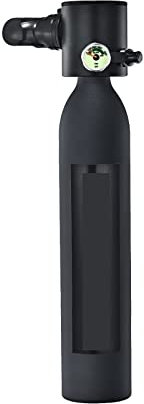 Mini tanque de buceo, Cilindros De Gas Portátiles De Repuesto For Emergencias Bajo El Agua Equipados Con Un Conjunto Completo De Respiradores De Buceo para rescate de exploración submarina(Black0.5L r