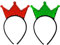 Sibba 2 Stück Weihnachtsstirnband Happy Birthday Haarband Königin Krone Pailletten Krone Glitzerstirnband Tiara Krone Haarreif Prinzessinnen Haarbänder Süße Haaraccessoires Haarbandclip (Rot, Grün)