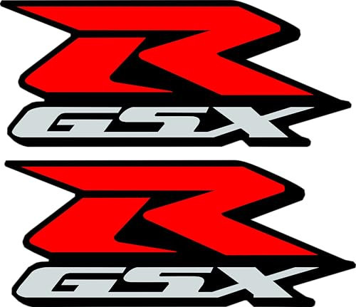 GSXR Suzuki Motorrad-Aufkleber 2 Stück – Rot, 12 x 5 cm – Wetterfest & Hochwertig