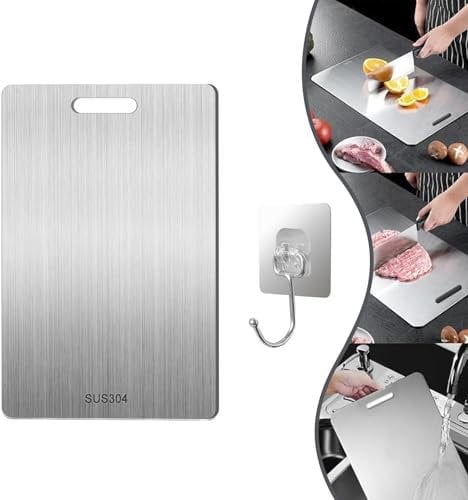 Chopping Boards for Kitchens,Small Mental Chopping Board, Double-Sided Food Grade Chopping Board with Scratch-Resistant Knife-Friendly Surface(20 X 29Cm)