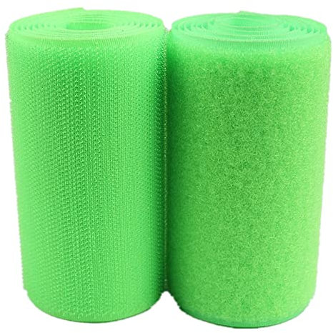 Klettband zum Einnähen, Nylonband zum Befestigen, 100 mm großes Klettband for Aufnähen, nicht klebende Befestigungsstreifen for Stoff, DIY, Handwerk, Einrichtung, Kleidung, Schuhe(Neon Green,100mm x 1