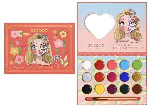 Pintacaras Infantil, 8 Colores Fluorescente Pintura Cara Niños Hipoalergenica, Neon Pintura Facial y Corporal Seguridad No Tóxica (15 Colores)