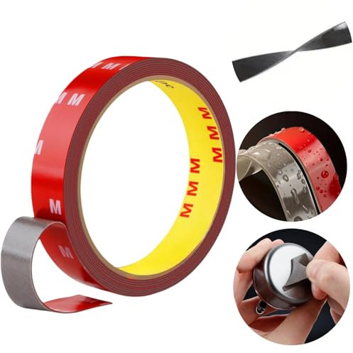 Automotive Double Sided Sticky Tape,Double Sided Tape Heavy Duty,Versatile Mounting Tape,Strong Adhesive Waterproof Foam Tape,High Strength Durable Adhesive for Vehicles,Strong Sticky Tape,5mm x 3m
