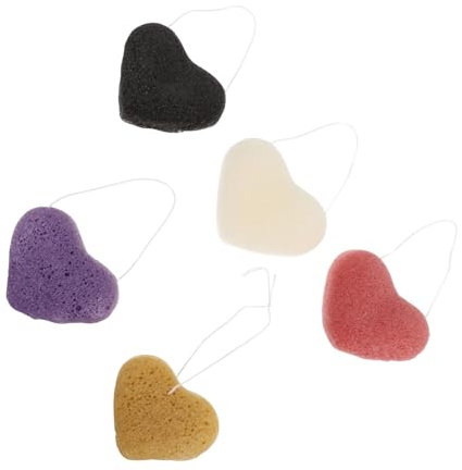 IWOWHERO Sponge Scourers for Face 5pcs Makeup Sponge Cleaner Reusable Easy to Use Facial Pads Random Color