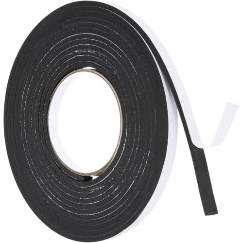 COYUN Guarnizione Paraspifferi Finestre E Porte 2x15 mm, Alta Densità Neoprene Adesivo Isolamento Nastro Sigillante Per Anti Freddo, Rumore E Collisione, Schiuma Nastro Paraspifferi Porta
