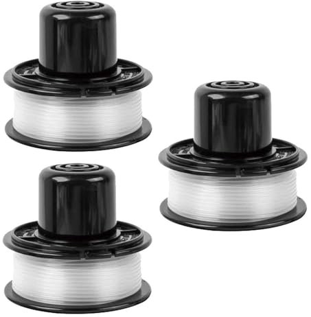 Lot de 3 bobines de fil pour débroussailleuse Black & Decker A6226, GL360, GL250, GL310, compatible avec Black+Decker - Remplace les bobines GL360, GL250, GL310