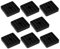 HIAKDOFT 8 Pièces Coussin en caoutchouc antichoc Coussinets anti-vibration tapis de climatisation tapis de réduction du bruit patins antidérapants de réduction du bruit Noir