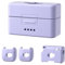 Funda protectora portátil de silicona para mini micrófono DJI MIC, color sólido, a prueba de golpes, impermeable, funda protectora de micrófono inalámbrico (2 TX+1 RX Set Morado)