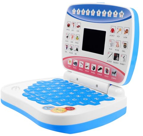 FUNNETOYU Laptop Educativo per Anni con Schermo LED e Apprendimento Interattivo Computer Portatile per Età Prescolare Anni