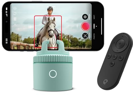 Pivo Equestrian Pod Auto Tracking Phone Holder Face, Body & Horse Tracker, 360° Rotation, 6 Speed, Stand for Video Recording with Remote Control (Green)