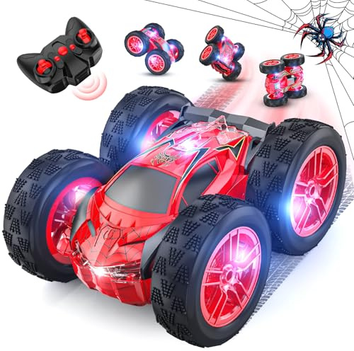 Spider Coche Teledirigido Niña, 4x4 Carro Telecomandado, Acrobatico RC Car