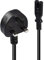 LINDY 2m UK 3 Pin Plug To IEC C7 Mains Power Cable - Black
