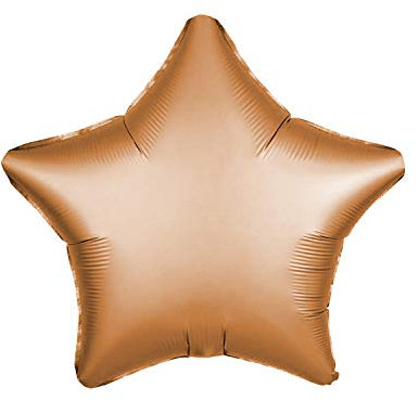 Kopper-24 Folienballon Stern 45 cm Luftballon Hochzeit Helium Ballon 18 Zoll Heliumballon Star Sternenballon XL Geburtsatag Party Deko Dekoration bunt JGA Folie SterneOrange (matt)