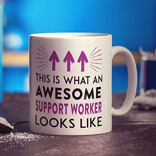Printster This is What an Awesome Support Worker Looks Like Mug - 11oz Ceramic Cup