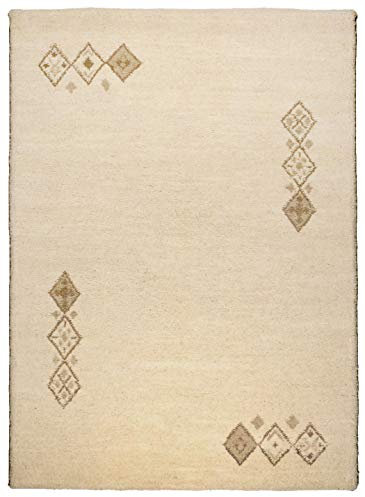 THEKO Berber Teppich Natur mit Muster Grösse 200 x 300 cm