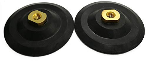 SHDIATOOL Rubber Backer Pad 2Stk 5-Zoll-Gummi-Stützteller mit Klettverschluss-Dorn M14