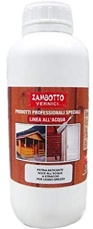 Patina Antik Walnuss mit Lappen für Rohholz, 1 l