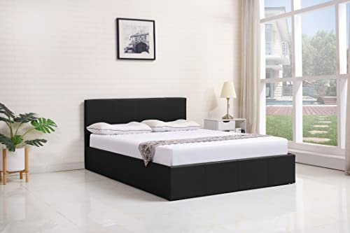 KOSY KOALA Ottoman Storage Bed Side Lift Opening Black 4FT SMALL DOUBLE BED FRAME (4FT SMALL DOUBLE)