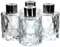 Frandy House Glasdiffusor-Flaschen, Duftstäbchenhalter für ätherische Öle, rund, 50 ml, elegantes Diamant-Design, Premium-Qualität, 4 Stück