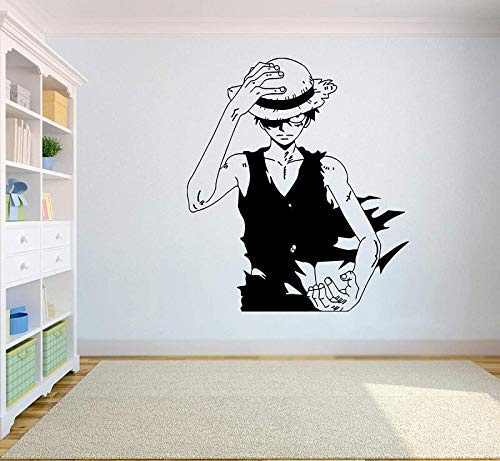 Imballaggio Per Strumenti Cinematografici One Piece Adesivo Da Parete In Vinile Anime Wall Art Scimmia D. Rufy Adesivo In Vinile Decorare Casa Teen Camera Da Letto 114X130Cm
