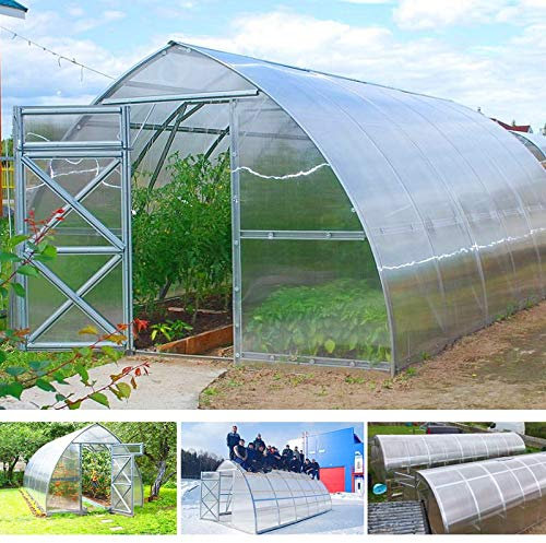 gazebiprofessionali.com Gewächshaus Tunnel 3 x 6 m Polycarbonat 6 mm Premium von Serrashop, modulares Gewächshaus, für Garten, Pflanzen