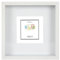 CHELY INTERMARKET Marco con profundidad 28x28cm(17x17cm) MOD-3509 Blanco con paspartu para foto u objetos