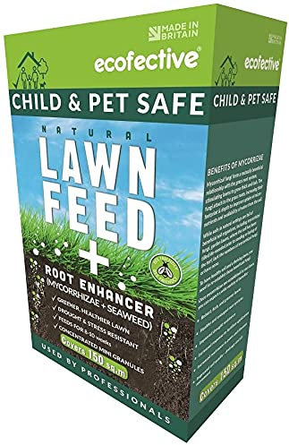 3 x Natural Lawn Feed and Root Enhancer Mini Granules, Child and Pet Safe, 4 kg