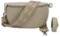 BRISE Bauchtasche Damen Echtes Leder SAHEL Handgemachte Umhängetasche Crossbody Bag Hüfttasche mit Ledergurt + Optionalen Breiten Gemusterten Riemen Gürteltasche Made in Italy (Beige-Silber 3)