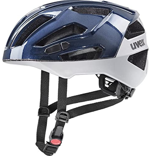 uvex gravel x - sicherer Performance-Helm für Damen und Herren - individuelle Größenanpassung - optimierte Belüftung - deep space - silver - 52-57 cm