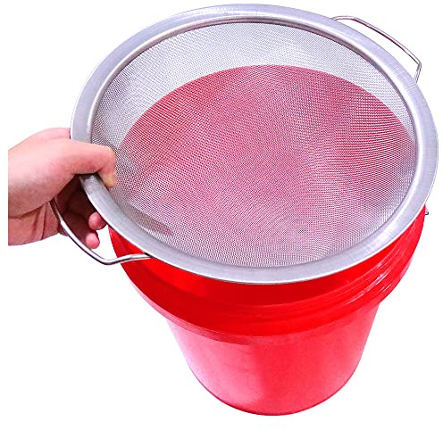 Fine Mesh Paint Strainer 60 Mesh Stainless Steel Paint Filter Emulsion Honey Funnel Filter Cover Fits 5 Gallon Paint Bucket Filter Tool Insert Strains (1 pc)