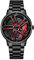 Herren Uhr Kreativ Armbanduhren,Autorad Felgennabenuhr,Auto Rad Felgen Nabe Uhr, Männer Sport Wasserdicht Custom Design Armbanduhr,3D Auto Rad Felge Nabe Quarz Herrenuhr （F-StahlbandSchwarz+rot）