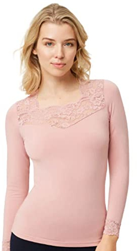 YSABEL MORA - TÉRMICO Camiseta Encaje Manga Larga Negro