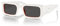 Prada Herren Sonnenbrille, Weiß/Orange