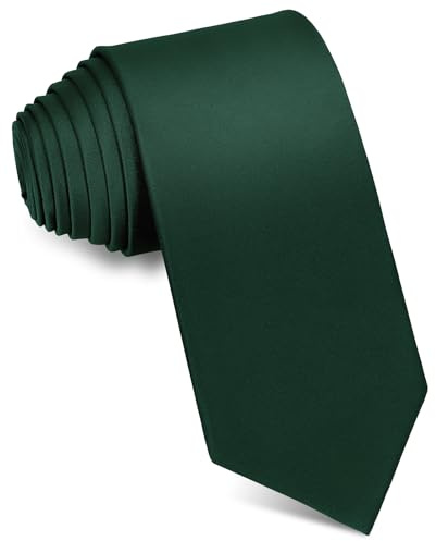 JUNMEISI Men's Ties Solid Pure Color 3.15 (8CM) Necktie Black Ties For Men
