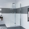 IMPTS walk in Dusche 120x185 cm Duschwand Glas Duschkabine Duschtrennwand falttüren Begehbare duschabtrennung Rahmenlos, OHNE Duschwanne