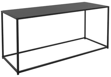 ML-Design Couchtisch 110x40x50,5 cm Schwarz in rechteckiger Form, Metallgestell, Industrie-Design, Tisch für Eingangsbereich, Beistelltisch Wohnzimmertisch Konsolentisch Sofatisch Flurtisch Dekotisch