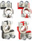 AZKEEGREY 4 Pcs Car Battery Terminals Connectors, Battery Clamps 12V 2-Way Battery Terminals,Quick Release Leisure Battery Connectors for Car,Caravan,Motorhome Battery Terminal Pair