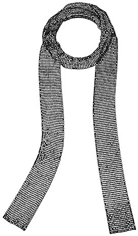 160cm Damen Glitzernder Schal Halstuch Metall Pailletten Schal Kette Krawatte Glitzer Schal Disco Accessoires 70er Jahre Kostüm für Fasching Karneval Kostüm (Schwarz a)