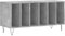 vidaXL Concrete Grey Record Cabinet - Spacious LP Record Storage, Engineered Wood and Iron, Industrial Style for Living Room