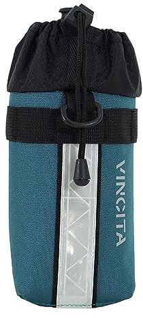 VINCITA Voyage Stem Bag Bike Water Bottle Holder Insulated Stem Bag Handlebar Attachment Cup Holder Food Snack Storage for Folding Bikes. (Blue, Medium)…