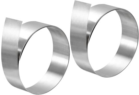 sourcing map 304 Stainless Steel Foil Roll,0.2mm x 20mm x 1M Polished Finish Metal Strip Plate Sheet for Crafts, Electronic Equipment, Silver Tone 2pcs