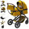 Daliya® FLEXI-PRO Kombikinderwagen & Buggy |Vielseitig, Leichter Reisekinderwagen, Umstellbar zum Sportwagen | Großer Einkaufskorb, Sicher & Komfortabel | Kinderwagen (2in1, Gelb)