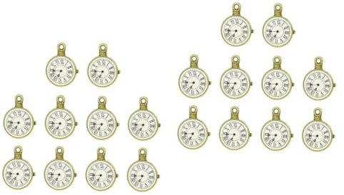 Operitacx 20 Stk Uhr-Emaille-Perlen-Charms Charm-Anhänger selber machen Uhr mit antikem Charme Anhänger aus Legierung Sportuhr Schmuck DIY Anhänger Charms Anhänger Charme Jahrgang Antiquität